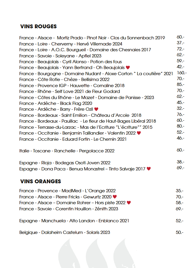 Choix de nos vins en bio, biodynamie et/ou nature